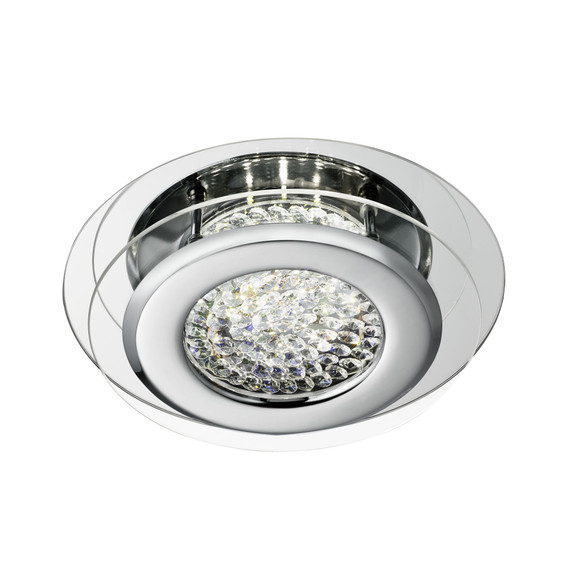 Vesta Ceiling Light Flush IP20 with Crystal Centre in Chrome Vesta Ceiling Light Flush IP20 with Crystal Centre in Chrome