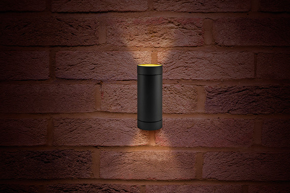 Integral LED Outdoor Versari GU10 Wall Light IP54 designed for 2x max 5W LED GU10