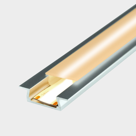 2M SlimPro Recessed Aluminium Profile 22mm x 6mm