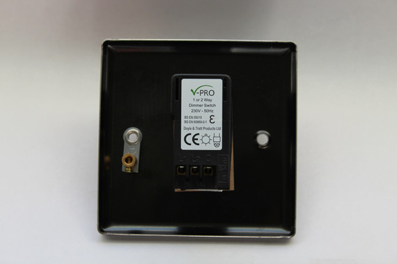 Varilight Graphite 21 2-Way V-Pro Push On/Off Rotary Iridium LED Dimmer (1-4 Gang)