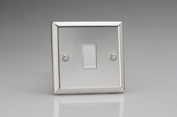 Varilight Mirror Chrome 1-Gang 10A Retractive Switch