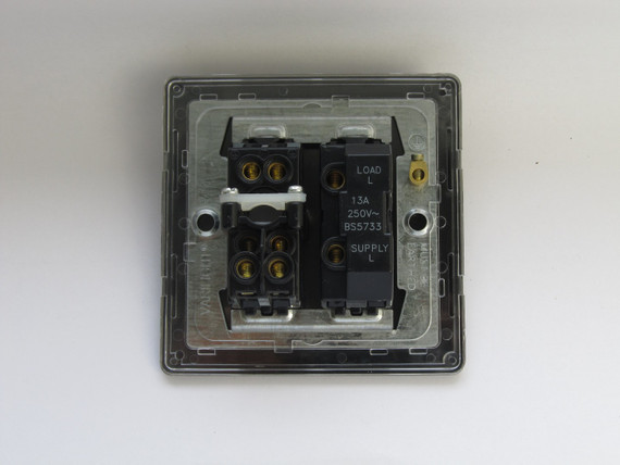 Varilight Pewter Screwless 13A Unswitched Fused Spur
