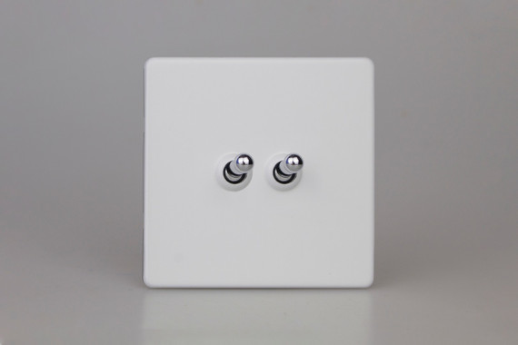 Varilight Primed Screwless 10A 1 or 2-Way Toggle Switch (1-4 Gang) (SKU: MS-VAR-XDYT1/2/3/9S.PD)