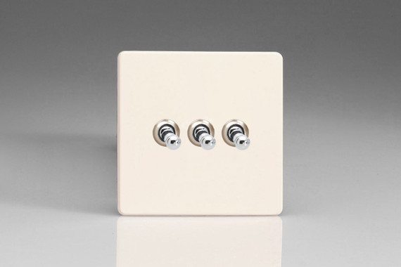 Varilight Primed Screwless 10A 1 or 2-Way Toggle Switch (1-4 Gang) (SKU: MS-VAR-XDYT1/2/3/9S.PD)
