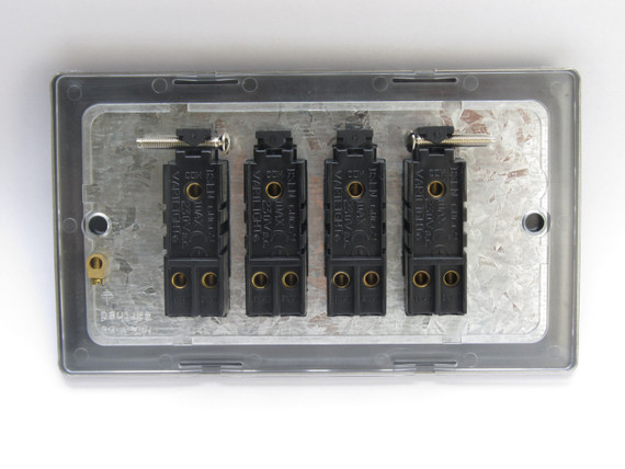 Varilight Primed Screwless 10A 1 or 2-Way Toggle Switch (1-4 Gang) (SKU: MS-VAR-XDYT1/2/3/9S.PD)