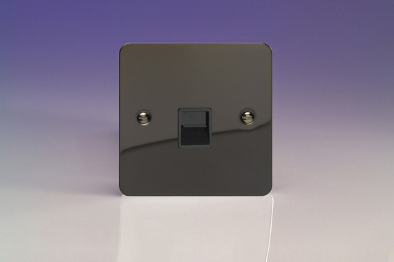 Varilight Iridium Ultraflat 1-Gang Telephone Socket