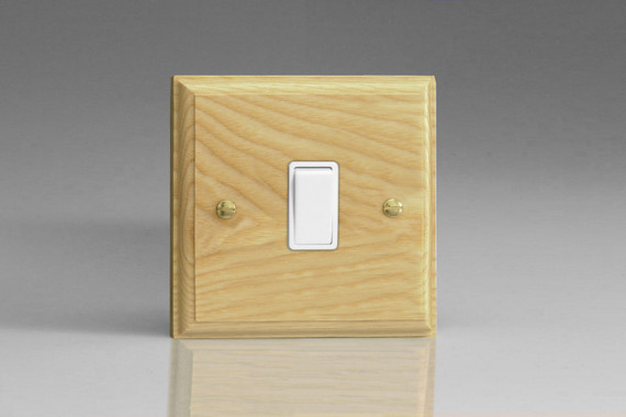 Varilight Ash Kilnwood 10A 1 or 2-Way Rocker Switch (1-3 Gang)