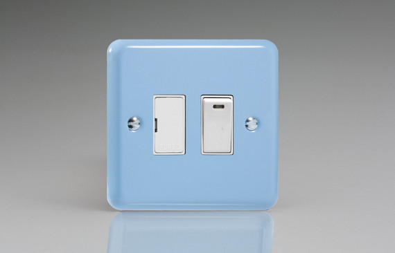 Varilight Duck Egg Blue Lily 13A Switched Fused Spur