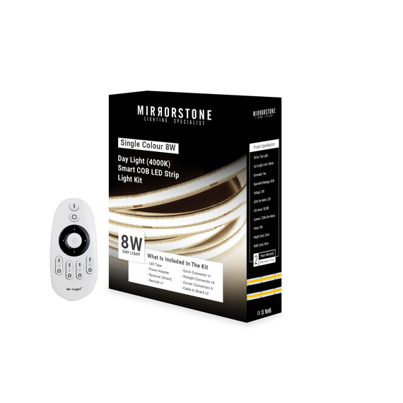 Aon Single Colour 8W Day Light (4000K) Smart COB LED Strip Light Kit Aon Single Colour 8W Day Light (4000K) Smart COB LED Strip Light Kit