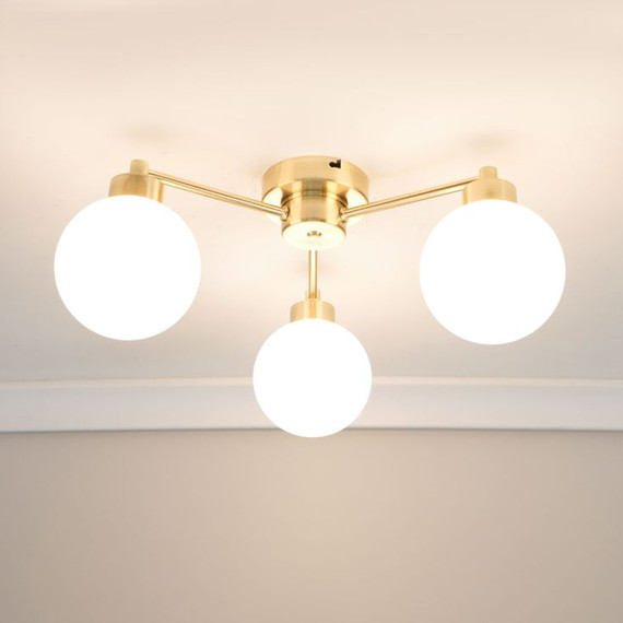 Jonah Ceiling Light 3 Arm in Gold