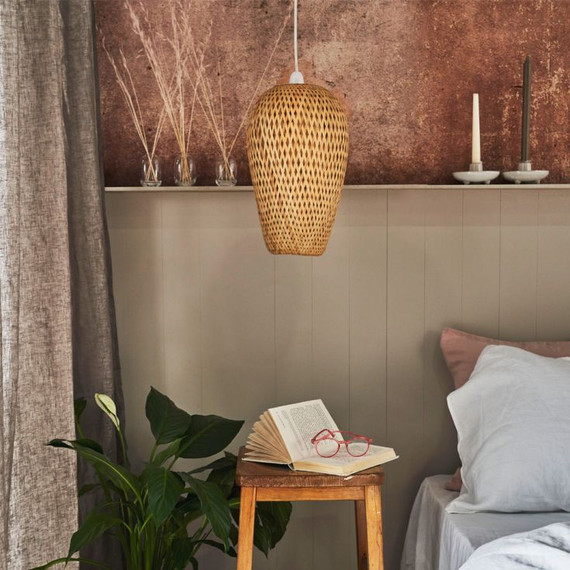 Malay Pendant Shade in Natural Bamboo
