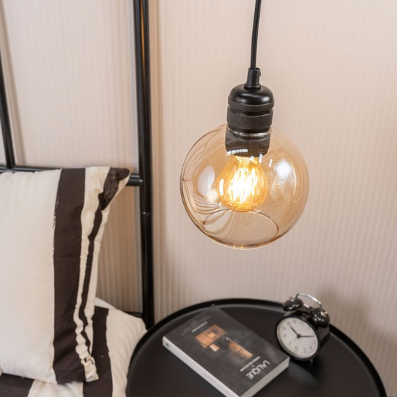 Bellamy Pendant Shade Small Globe in Amber Glass