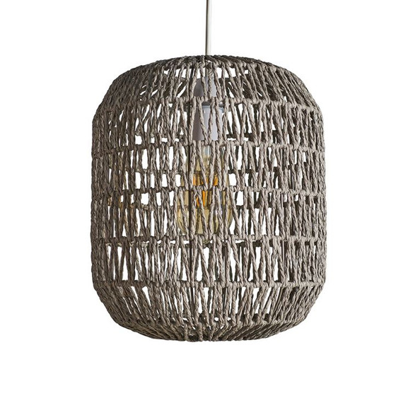 Cabral Pendant Shade in Grey Rattan
