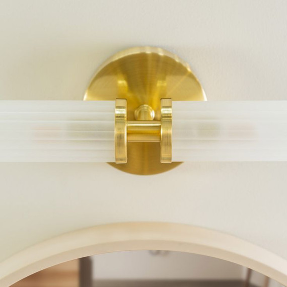 Canya Wall Light 2 Way IP44 with Textured Glass in Gold