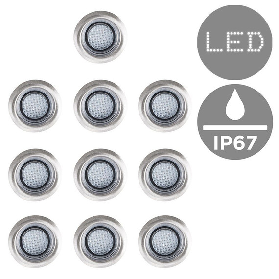10 x 40mm Minisun Blue LED Decking Lights
