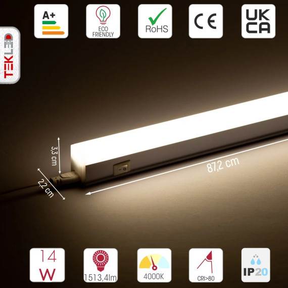 TekLED 14W 3ft LED T5 Under Cabinet Link Light IP20 With Switch