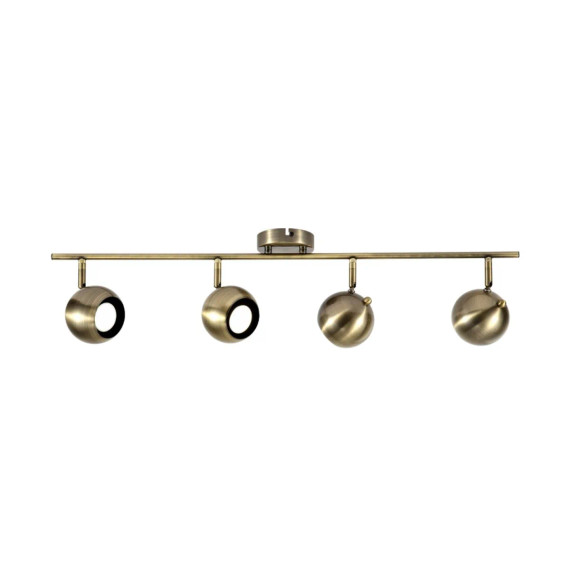 Sphere Antique Brass Rotatable GU10 Spotlight - 1-4 Way