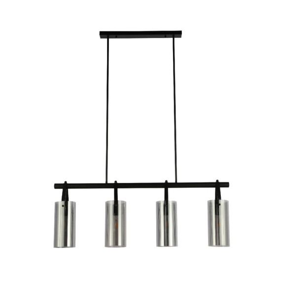 Adjustable Drop Smoky Glass Chandelier - Adjustable Drop - Linear