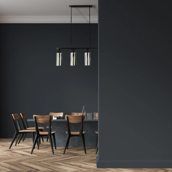 Smoky Glass Chandelier - Adjustable Drop - Linear