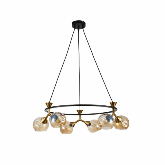 Locanda Amber Glass Island Chandelier Ceiling Light