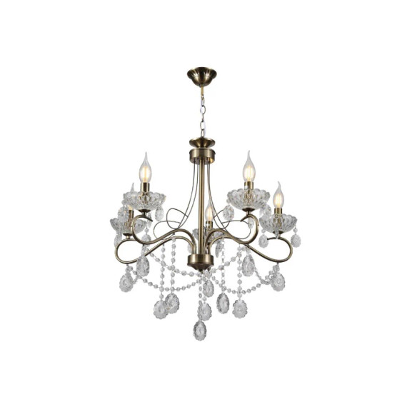 Mary Lillian Mediterranean Elegant Transitional Crystal Chandelier Ceiling Light