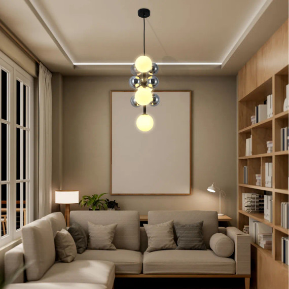 Celestial Cluster Vertical and Horizontal Chandeliers
