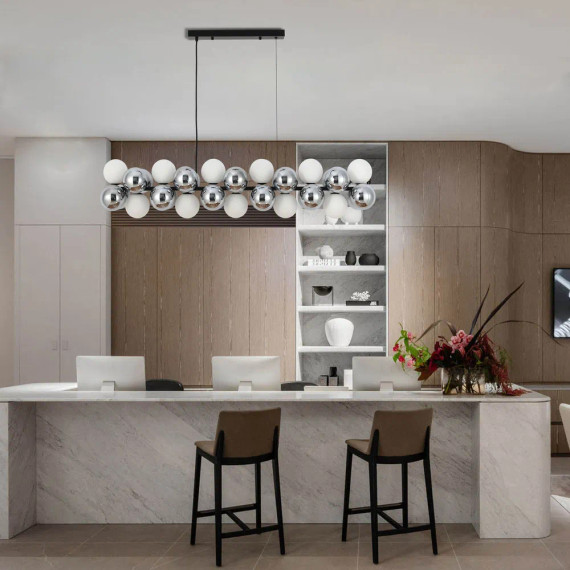 Celestial Cluster Vertical and Horizontal Chandeliers
