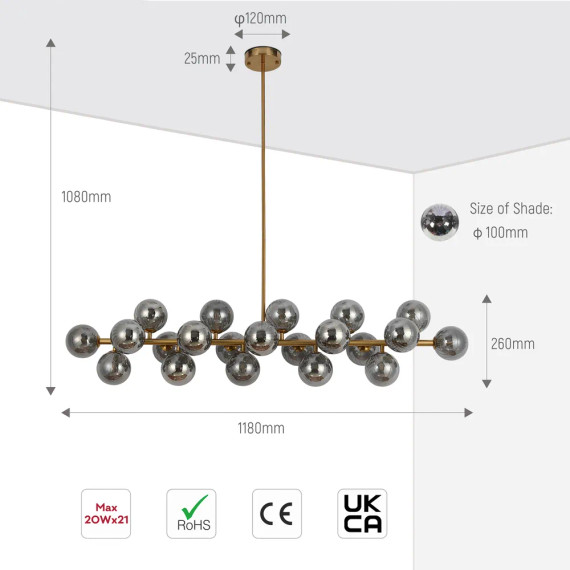 Cosmos Sphere Pendant Chandelier