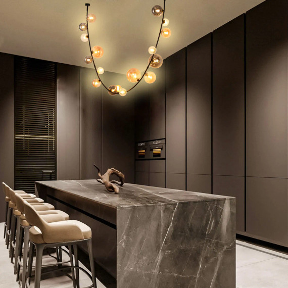Dimmable Multi-Glass Globe Branch Pendant Light