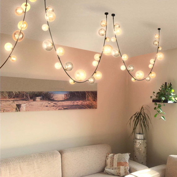 Dimmable Multi-Glass Globe Branch Pendant Light