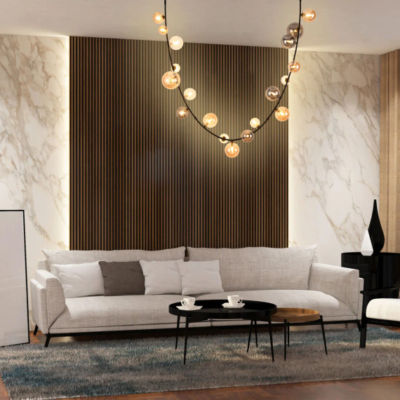 Dimmable Multi-Glass Globe Branch Pendant Light