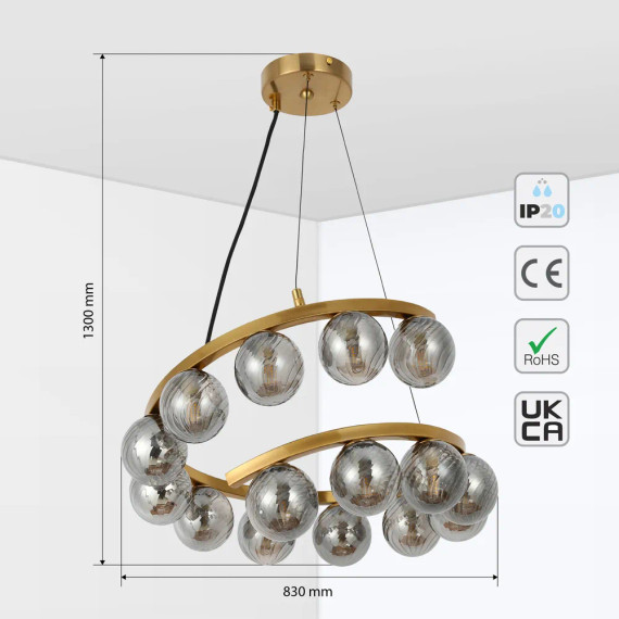 Helix Glow Pendant Chandelier