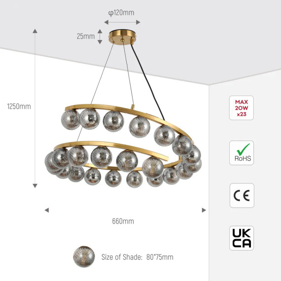 Helix Glow Pendant Chandelier