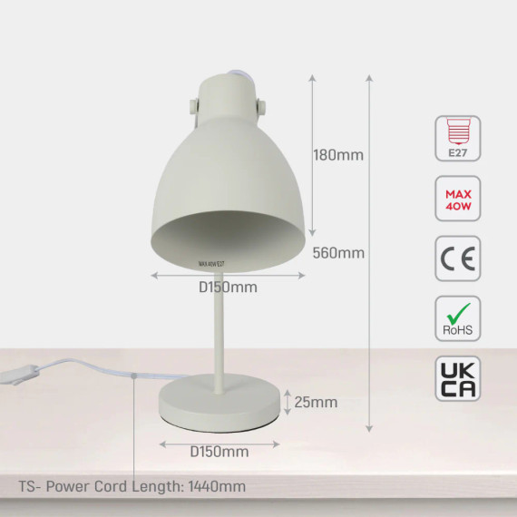 Adjustable Armature Desk Lamp