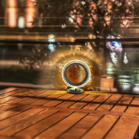 Elegant Halo Glow Ring LED Table Lamp