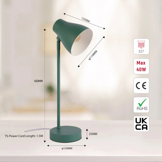 Elegant Rotatable E27 Desk Lamp