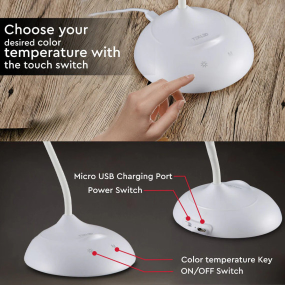 Ringo Dimmable and Colour Modes Rechargeable Desk Light