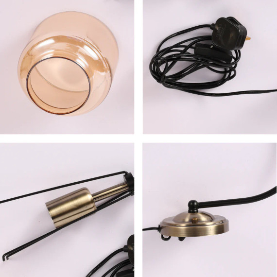 Plug-In Pendant Industrial Dome Wall Light