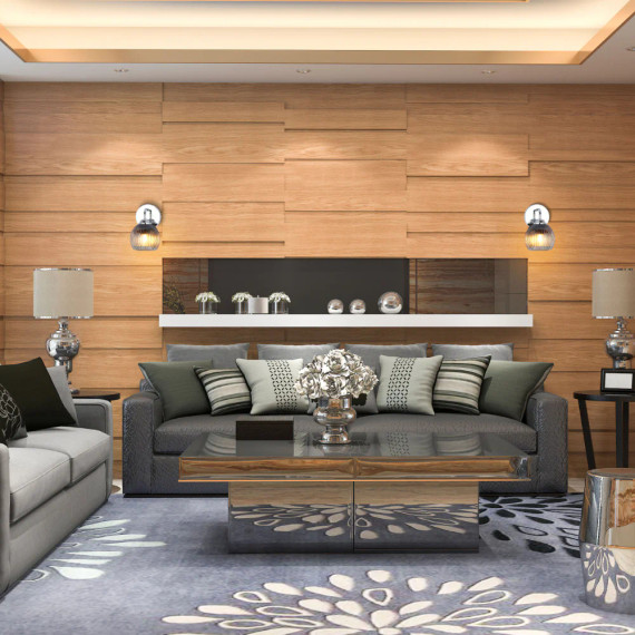 Elegant Reeded Glass Wall Light with Pull Down Switch