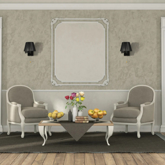 Black Accented White Metal Swing Arm Frustum Wall Light with Pull Down Switch