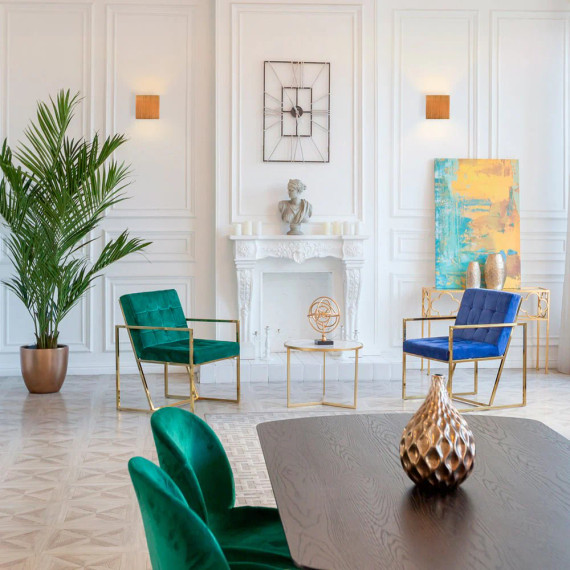 6W Warm White 3000K Gold Aluminium Bronze Metal LED Wall Light