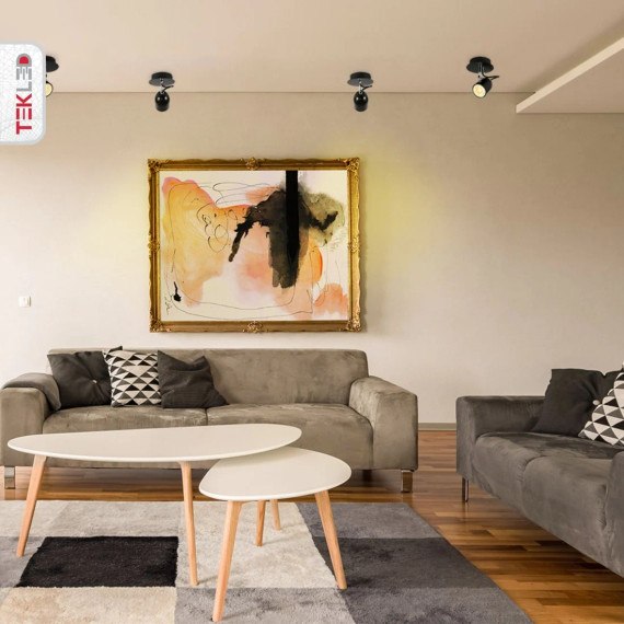 Black Cone Shade Black Chrome Metal Body Ceiling and Wall Light