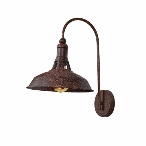 Rusty Brown Metal Step Downward Industrial Retro Wall Light
