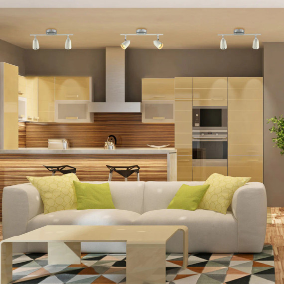 Skurupp White Cone Rotatable GU10 Chrome Ceiling Spotlight