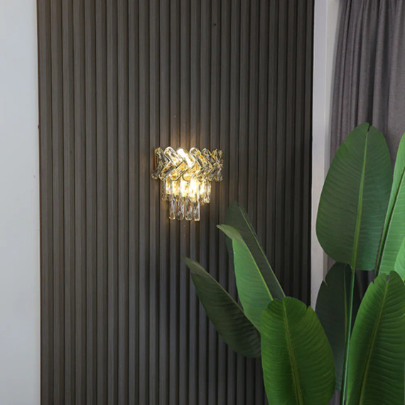 Herringbone Crystal Chandelier Wall Light
