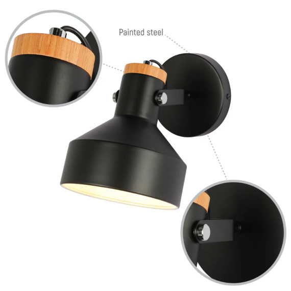 Modern Nordic Wood Accent Wall Light