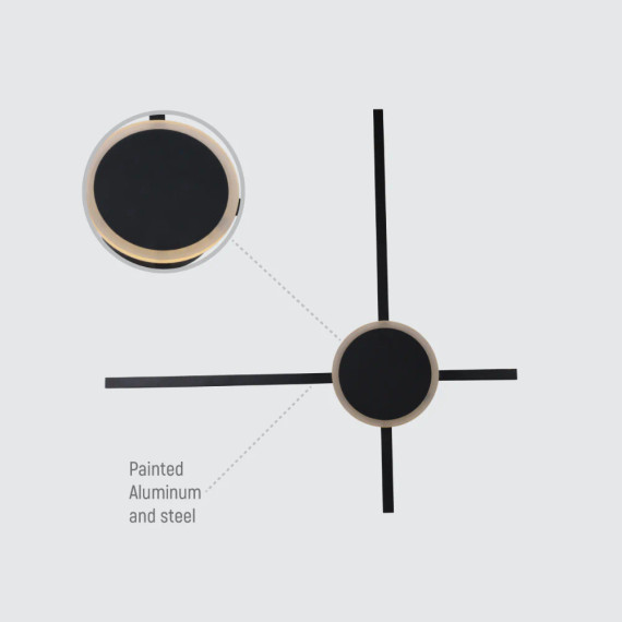 Dual-Function Radiant LED Wall Light or Ceiling Light