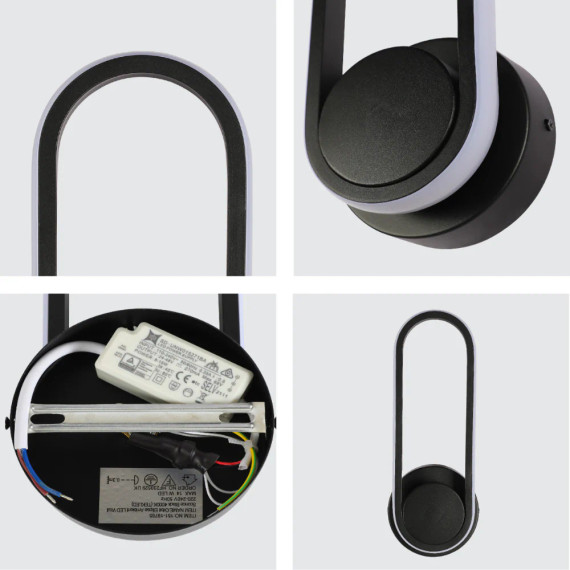 Orbit Ellipse Cool White Ambient LED Sconce Wall Light