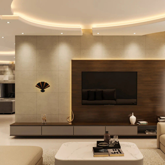 Modern Black Fan Design 8 Way LED Wall Light 3000K 8W