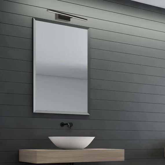 Contemporary Black LED Light for Picture Frames & Bathroom Sanity Mirrors